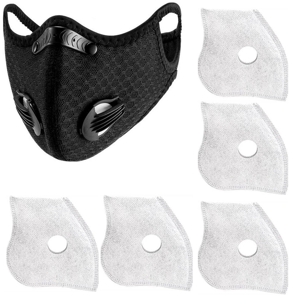 

Riding masks sport Face Mask With Filter Activated Carbon Bike Cycling Mask windproof dust-proof breathable sunscreen masks