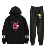 my hero academia anime hoodie pants two piece sweet cute cosplay sweatshirt and sweatpant set pullovers tracksuits 2021 new suit