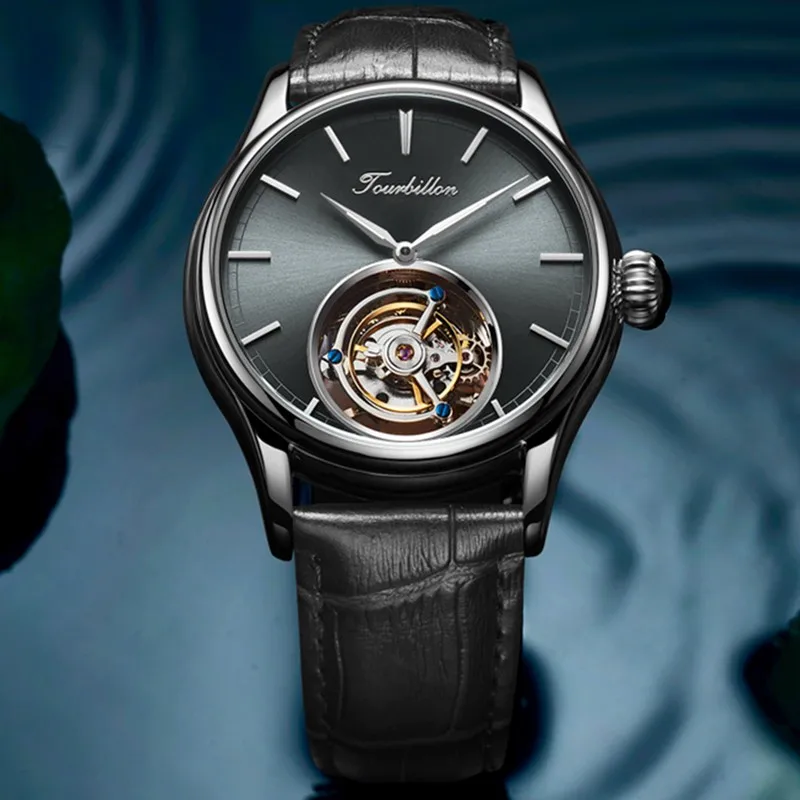 G Tourbillon часы GUANQIN на механический сапфир для мужчин s часы лучший бренд класса люкс часы для мужчин Relogio Masculino - Цвет: G