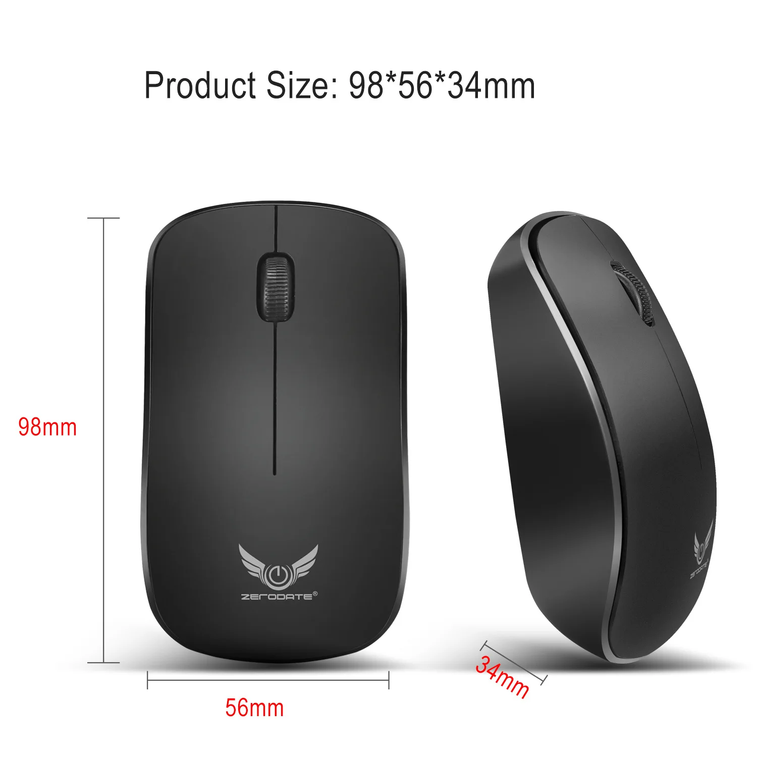 

2.4GHz Wireless Mouse Computer Mouse Portable Mouse Office Mouse with USB Receiver Gamer 1600 DPI Mouse for Computer PC Laptop