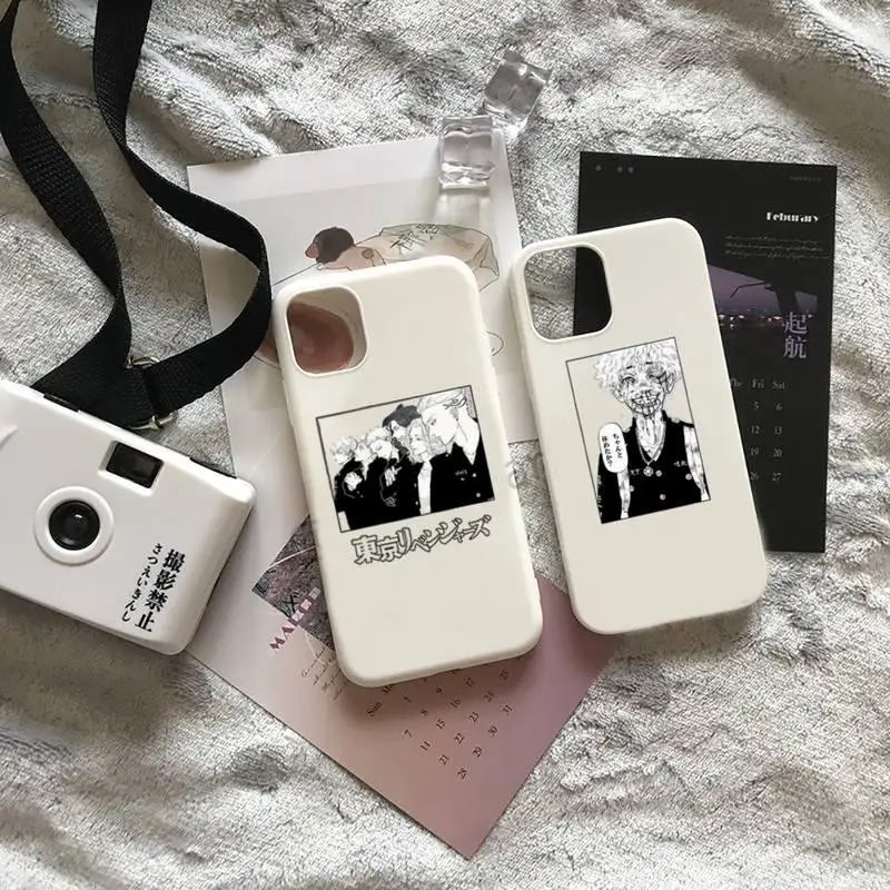 

Tokyo Revengers manjiro sano Phone Case Candy Color for iPhone 6 7 8 11 12 s mini pro X XS XR MAX Plus