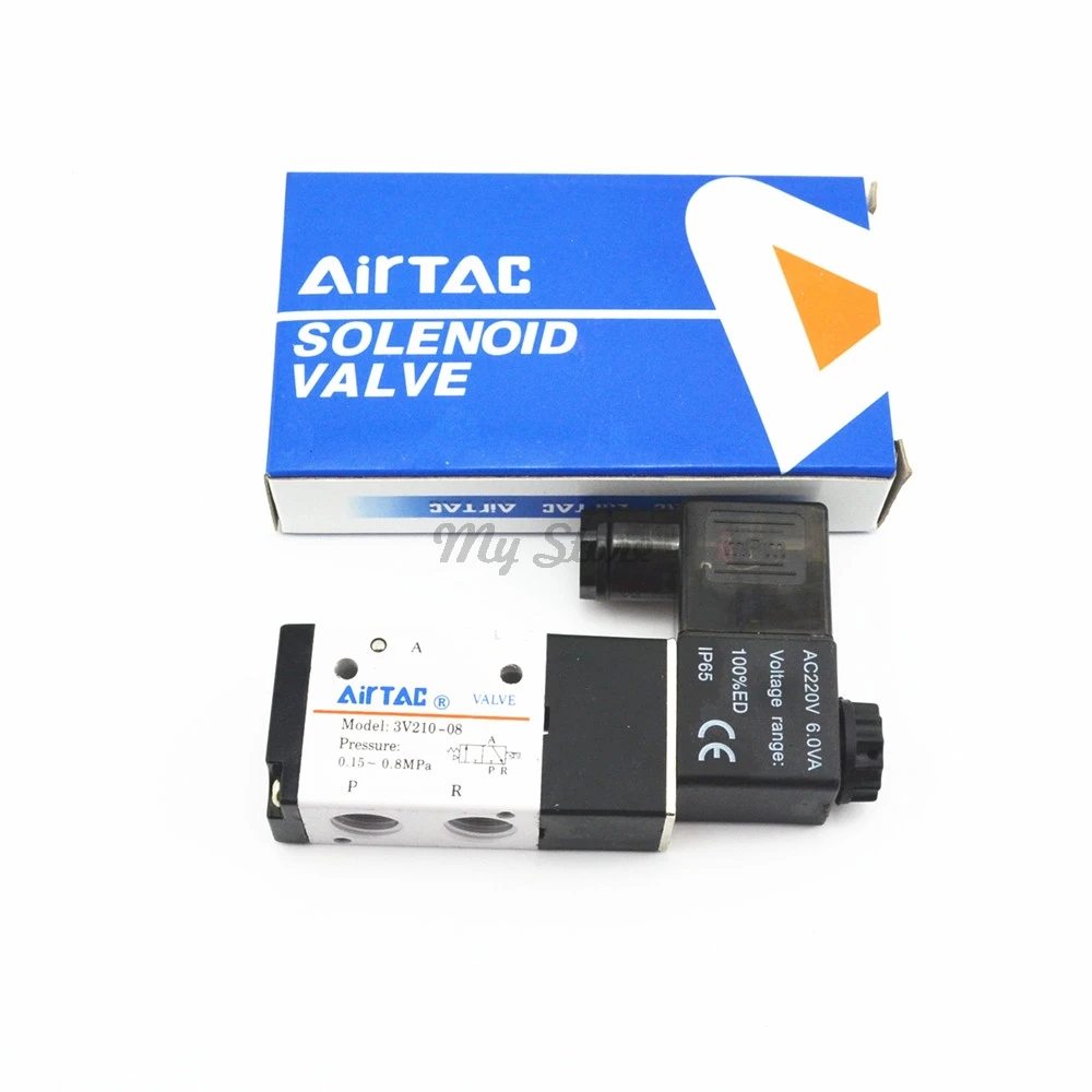 Пневматический 3 позиционный 2 воздушный направленный Контроль Электромагнитный