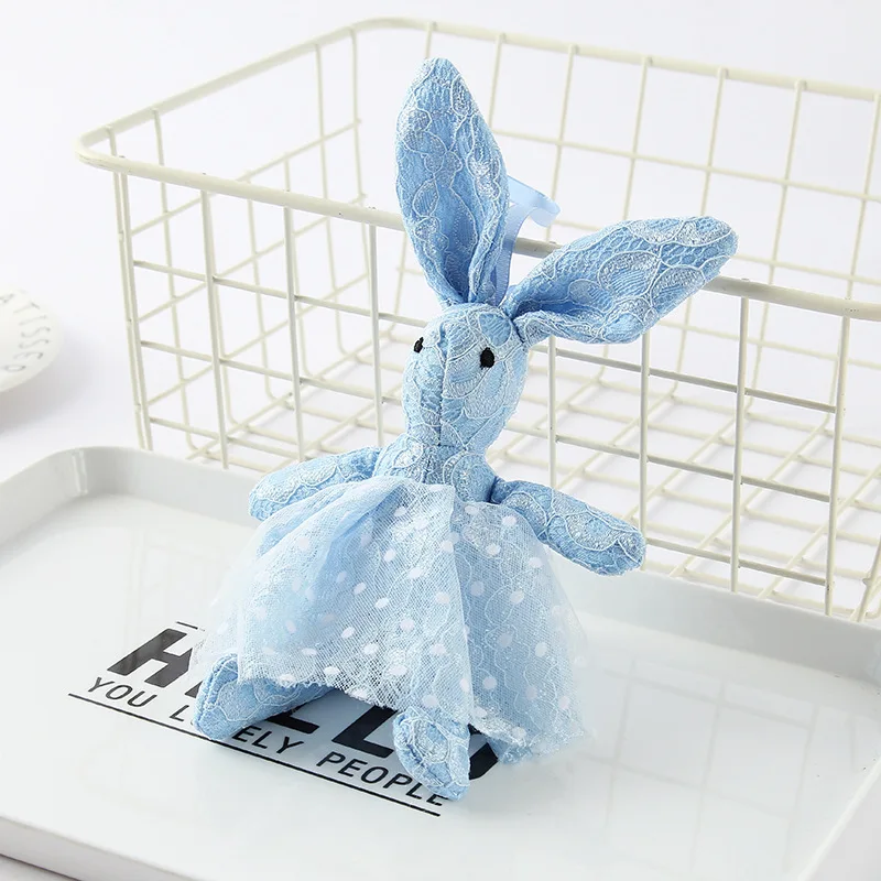 Blue about 22cm Мягкие плюшевые игрушки «кролик», детские погремушки для мобильных телефонов, детский кролик, спящий мате, детские мягкие плюшевые игрушки в виде животных, игрушки для новорожденных - Цвет: Blue about 22cm