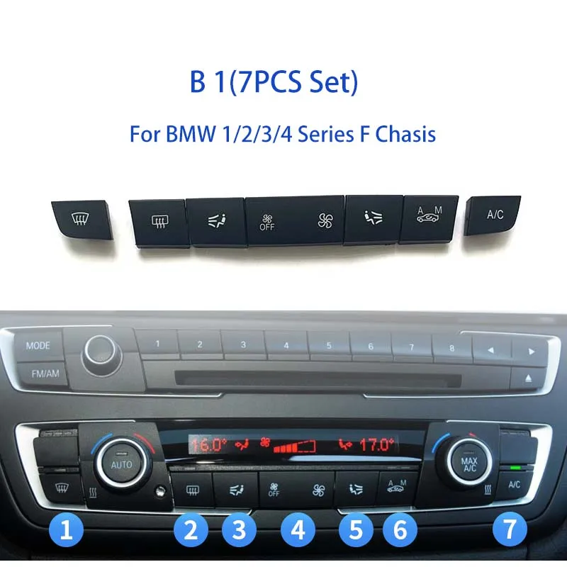 Новая консоль кнопка CD кондиционер переменного тока Ремонтный комплект для BMW 1 2 3