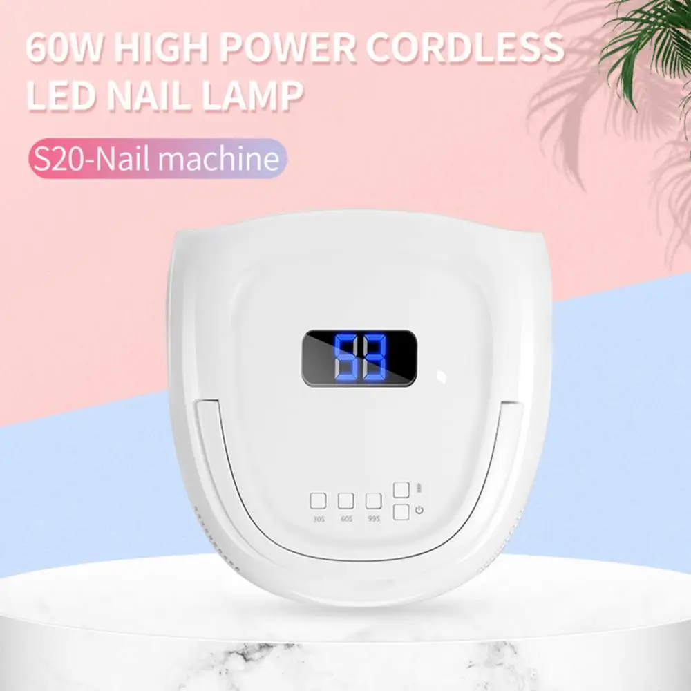 

2021 New 60W Portable Handle Nail Lamp Dryer Fast Timed Manicure Phototherapy Machine Nail Lamp Machine Drying Lamp