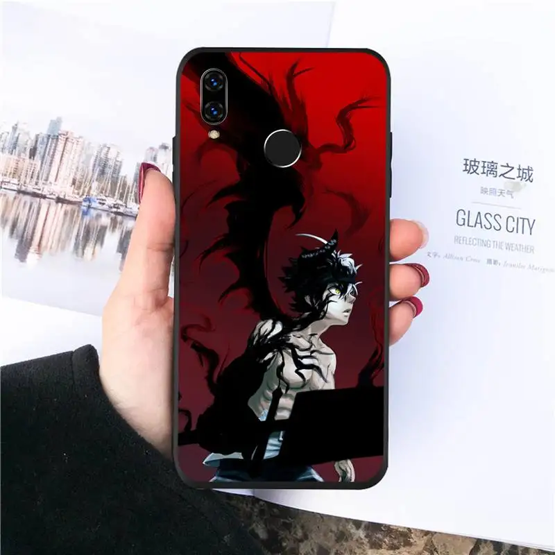 

Black Clover Japan anime Phone Case For Huawei honor Mate P 10 20 30 40 Pro 10i 9 10 20 8 x Lite Luxury brand shell funda coque