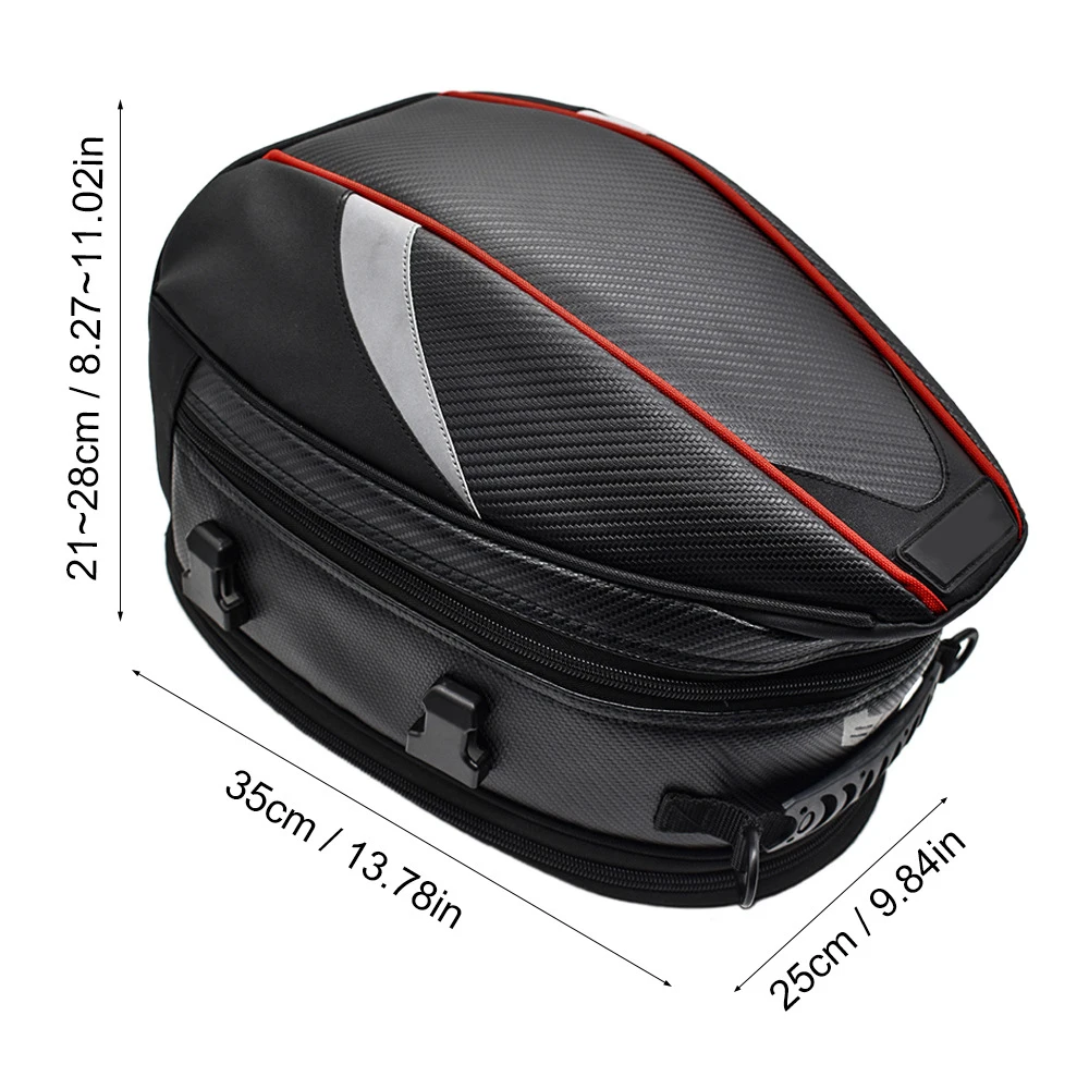 Мотоциклетная сумка из искусственной кожи 21л на заднее сиденье для путешествий