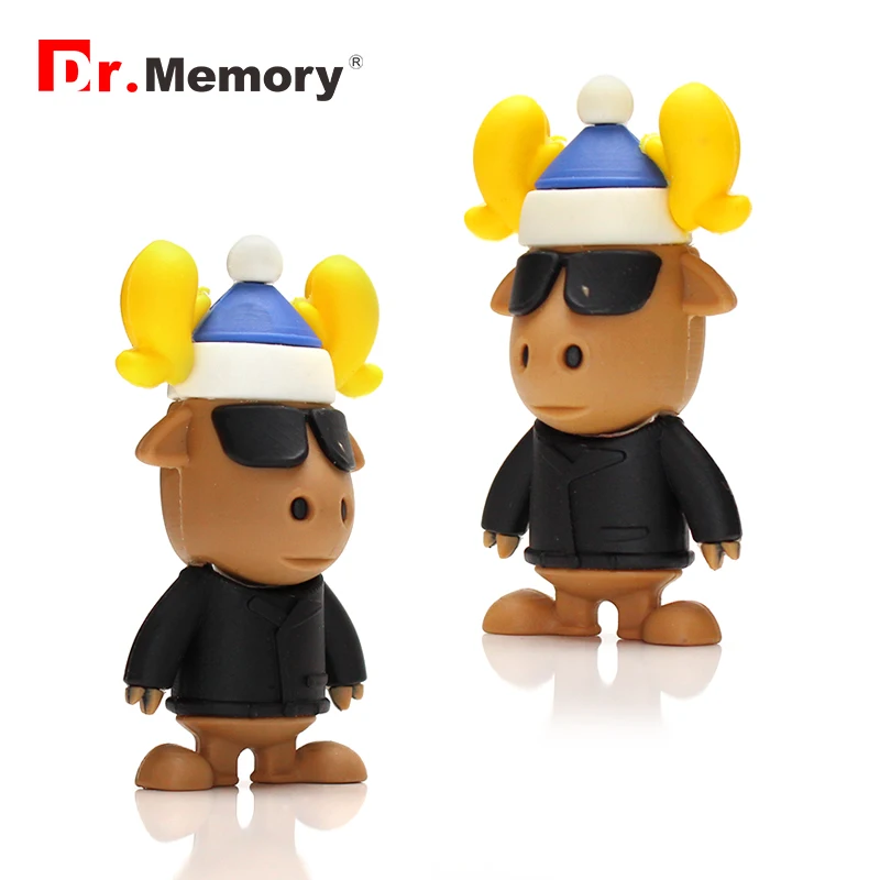 

Christmas Kids Gifts Reindeer USB Flash Drive 4GB Pen Drive Memory Card USB Disk Silicone USB 2.0 8GB 16GB 32GB 64GB Pendrive
