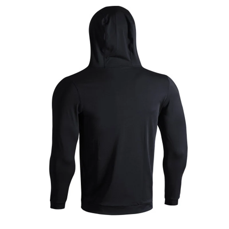 Эластичные мужские беговые куртки на молнии с капюшоном новинка зимние и осенние