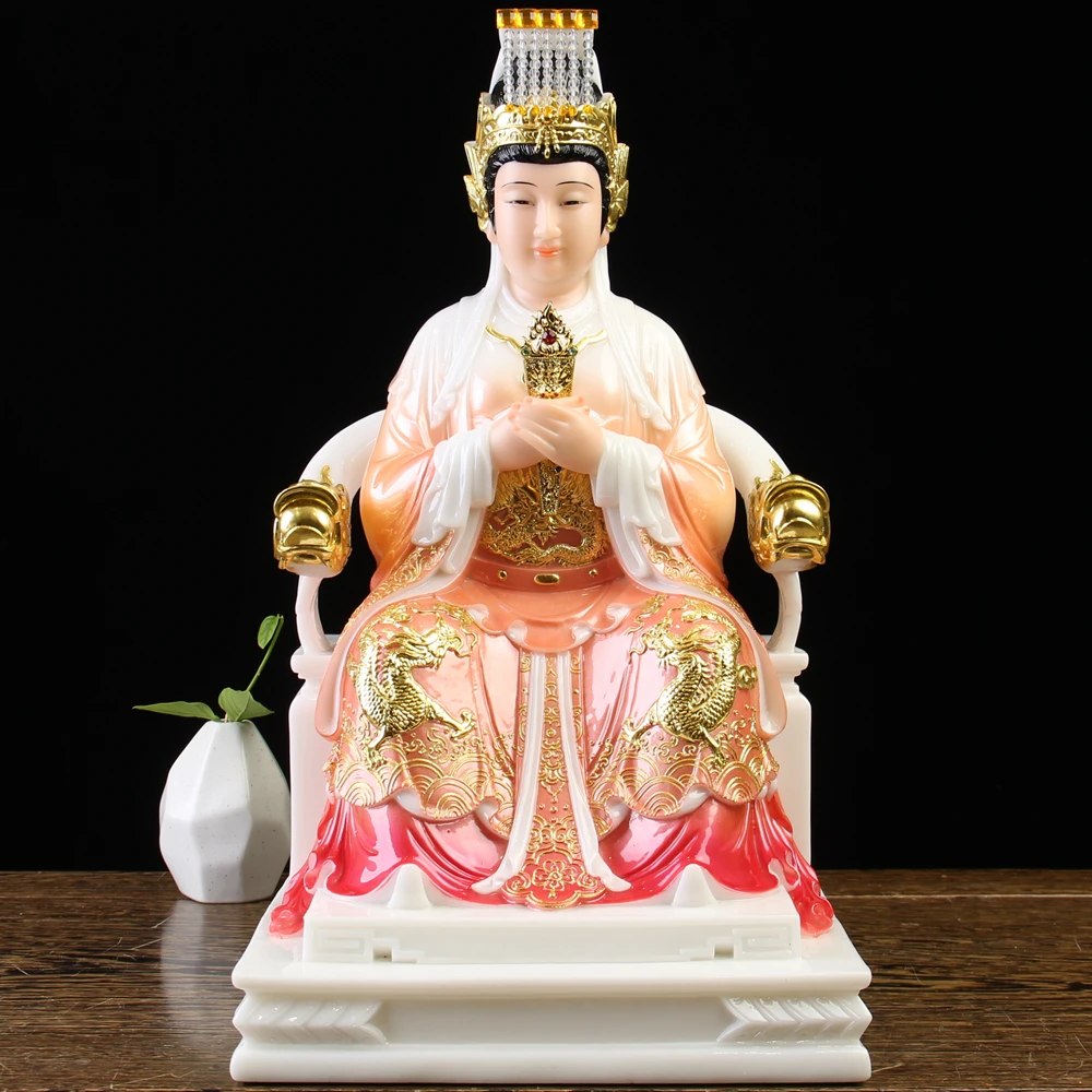 

Wholesale Buddhism figure Goddess Matsu MAZU Guan YIN God buddha Asia HOME protection Propitious Prosperity FENG SHUI statue