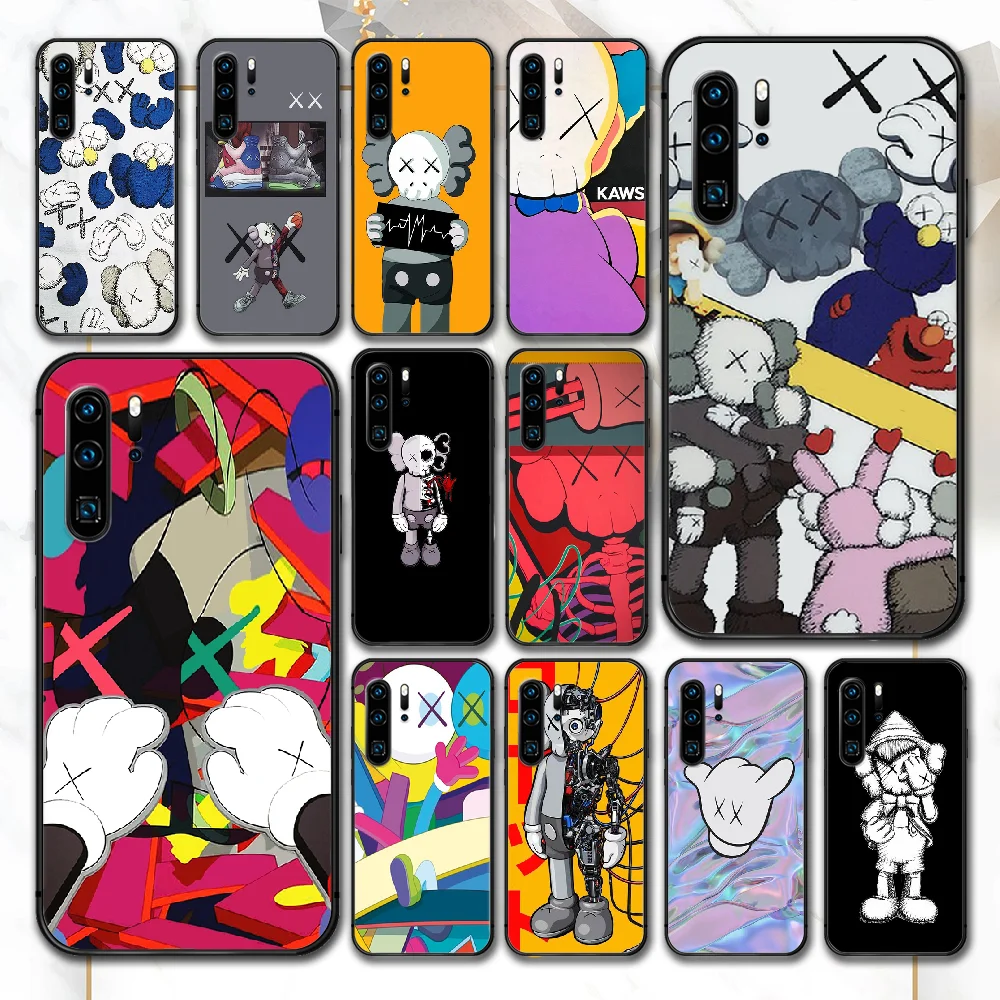 

Cartoon Kaw Trendy Brand Phone Case For Huawei P Mate Smart 10 20 30 40 Lite Z 2019 Pro black Cover Silicone Back Painting