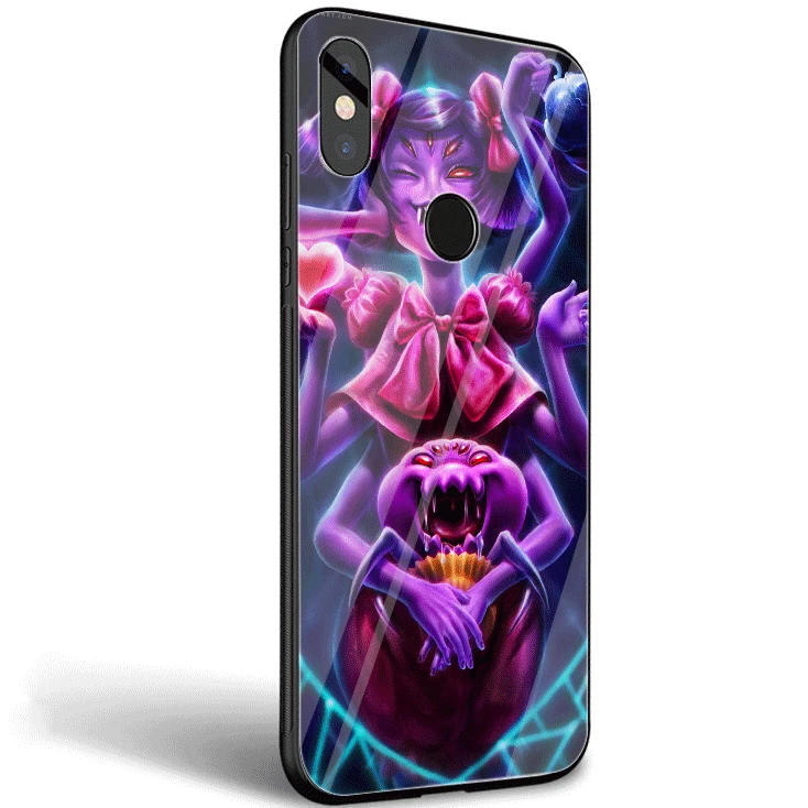 Mobile Phone Glass Case For Xiaomi Note 5 6 7 Pro F1 A1 A2 4X 5X 6X 9 Cover TPU Game Undertale Muffet Shell | Мобильные телефоны и