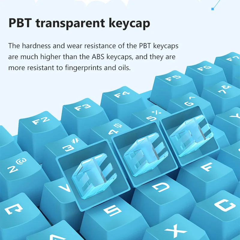 USB Проводная игровая клавиатура с подсветкой PC Gamer 104 Keycaps Механическая для