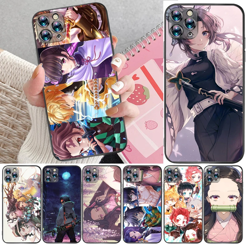 

Demon Slayer Kimetsu No Yaiba Kamado Nezuko Agatsuma Zenitsu Kamado Tanjirou Phone Case For iPhone 6 6S Plus 7 8 Carcasa Funda