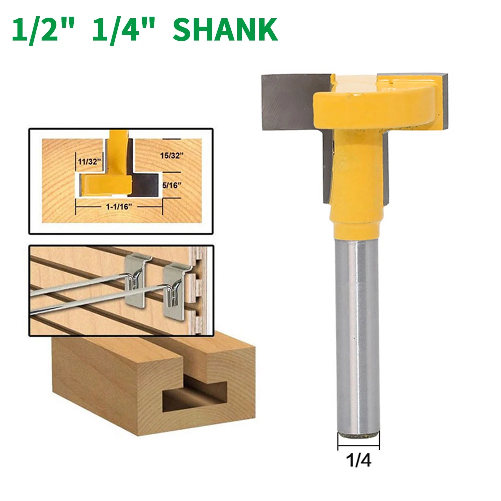 

1PC 1/4" 6.35MM 1/2" 12.7MM Shank Milling Cutter Wood Carving T-Slot Milling Cutter Router Bit Woodwork Milling Cutter For Wood