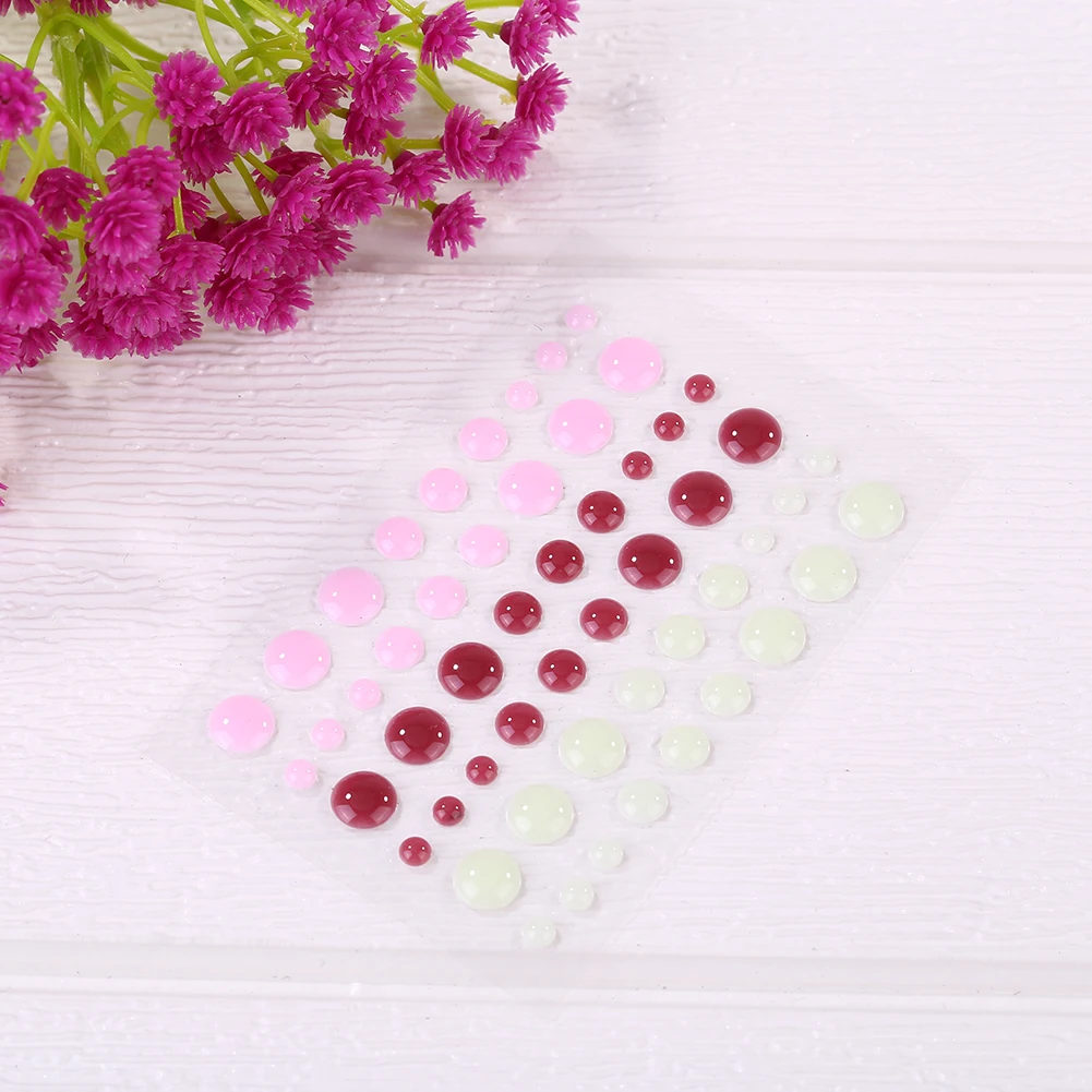 

Pretty Bloody-red Sprinkles Self-adhesive Enamel Dots Resin Sticker For DIY Scrapbooking Photo Album Cards Crafts Decor