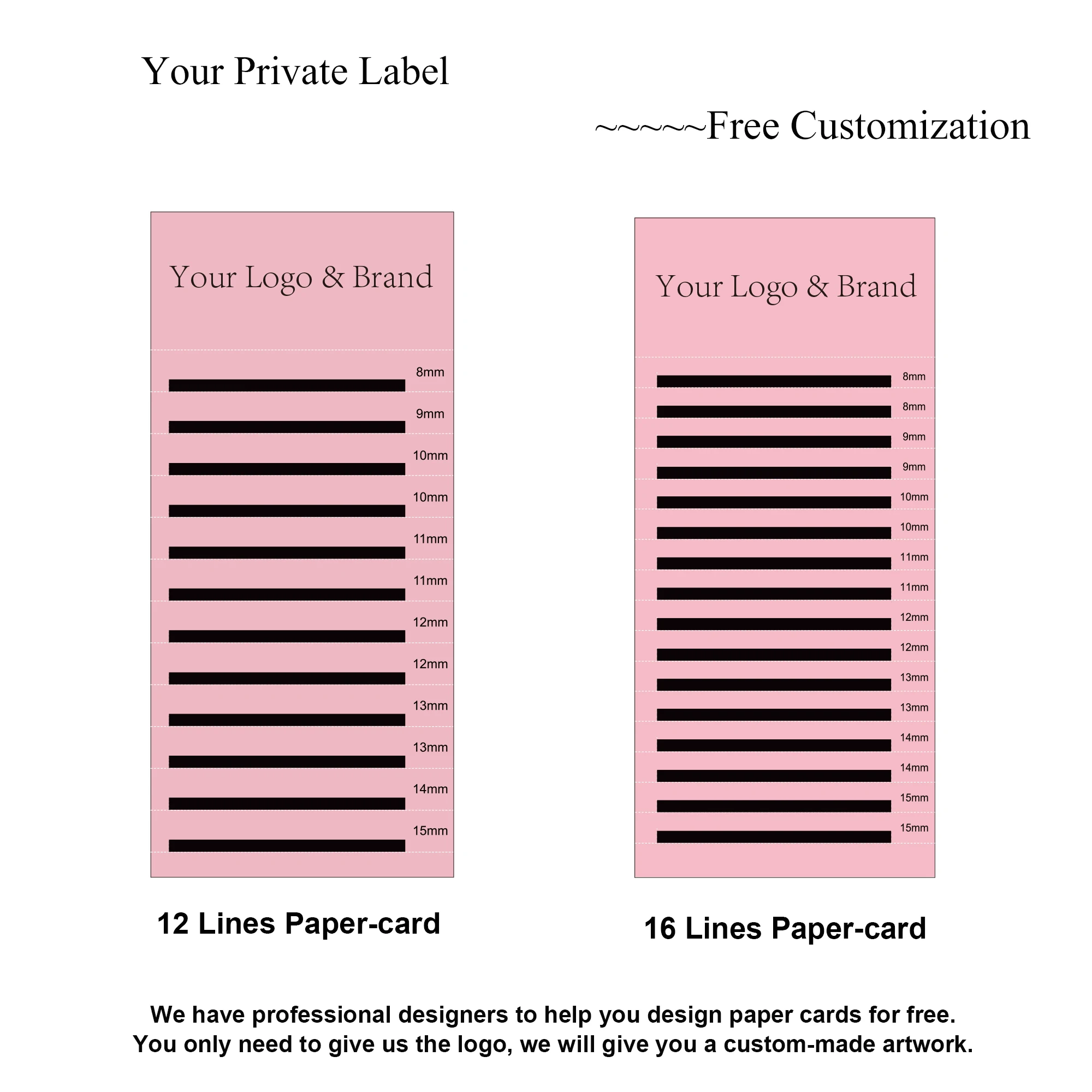 Ресницы для наращивания с собственным логотипом индивидуальные классические