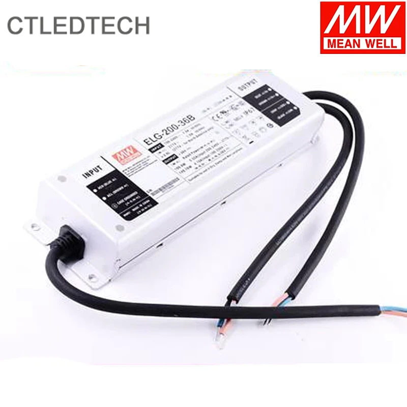 Светодиодная лампа Mean Well ELG-200-36A AB 12V24V36V42V48V20 0W с активным PFC для уличного