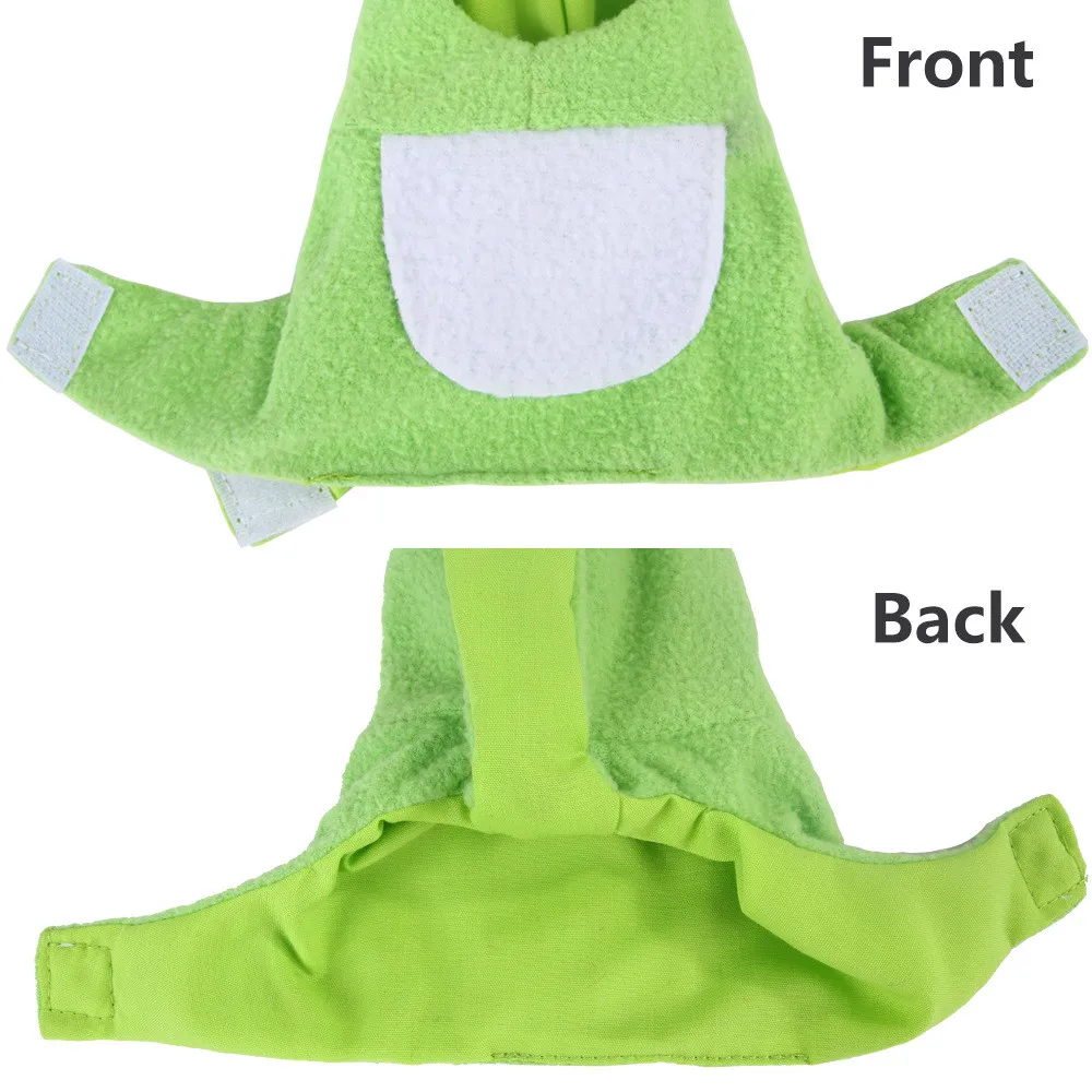 

Pet Birds Flight Suite for Parrots Clothes Cockatiel Funny Frog Shaped Costume Winter Warm for Pet Shows Cosplay Photo Prop