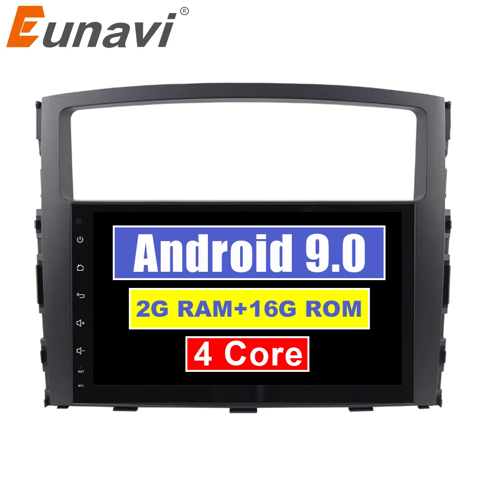 Eunavi 2 Din 9 ''четырехъядерный Android 0 автомобильный Радио стерео плеер GPS навигация