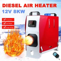 all in one 12v 8kw diesel air heater car parking heater air conditioner machine remote control lcd display for truck boat
