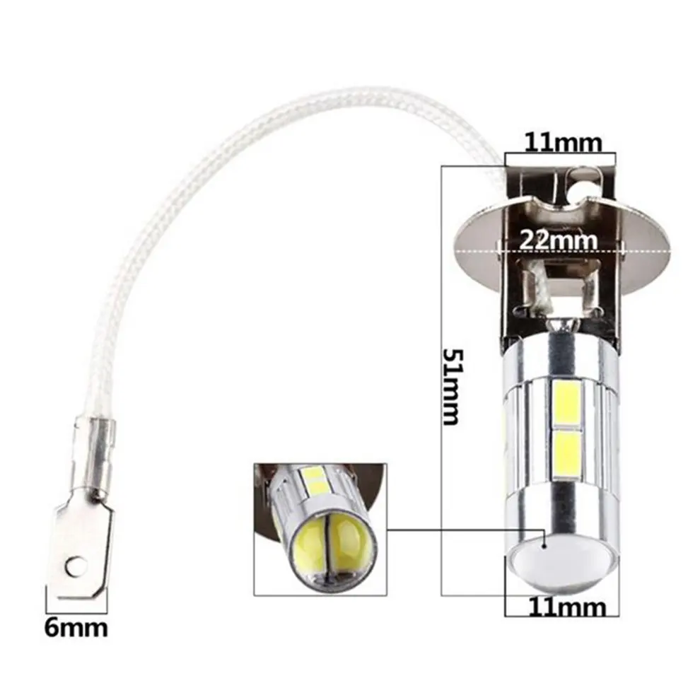 

Car Led Modified Fog Lamp H1 H3 56305730 10smd Highlight Fog Lamp Anti Fog Lamp Running Light