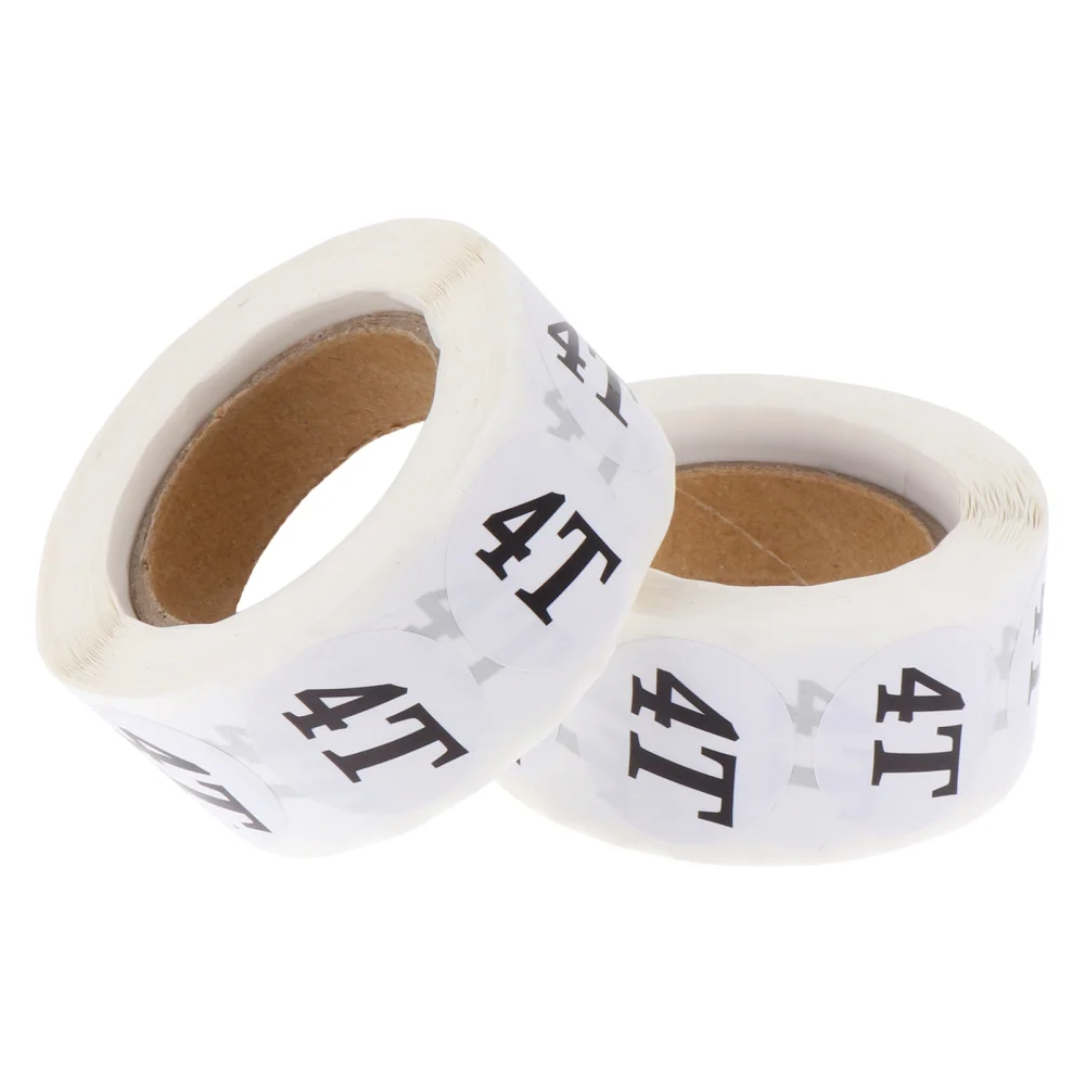 

2 Roll Toddler Clothing Size Label Sticker Durable Premium Size Sticker