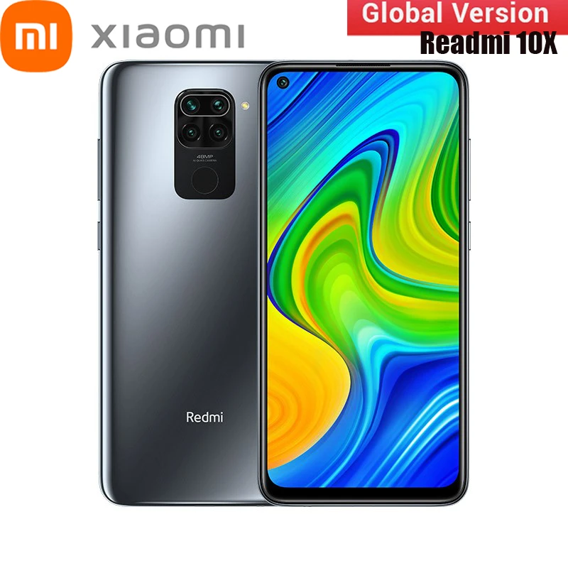 

Original Global Version Xiaom Redmi 10X 4G Smart Phone Helio G85 48MP 4 Cameras 6.53-Inch Full Screen 5020mAh 4GB+128GB Phone