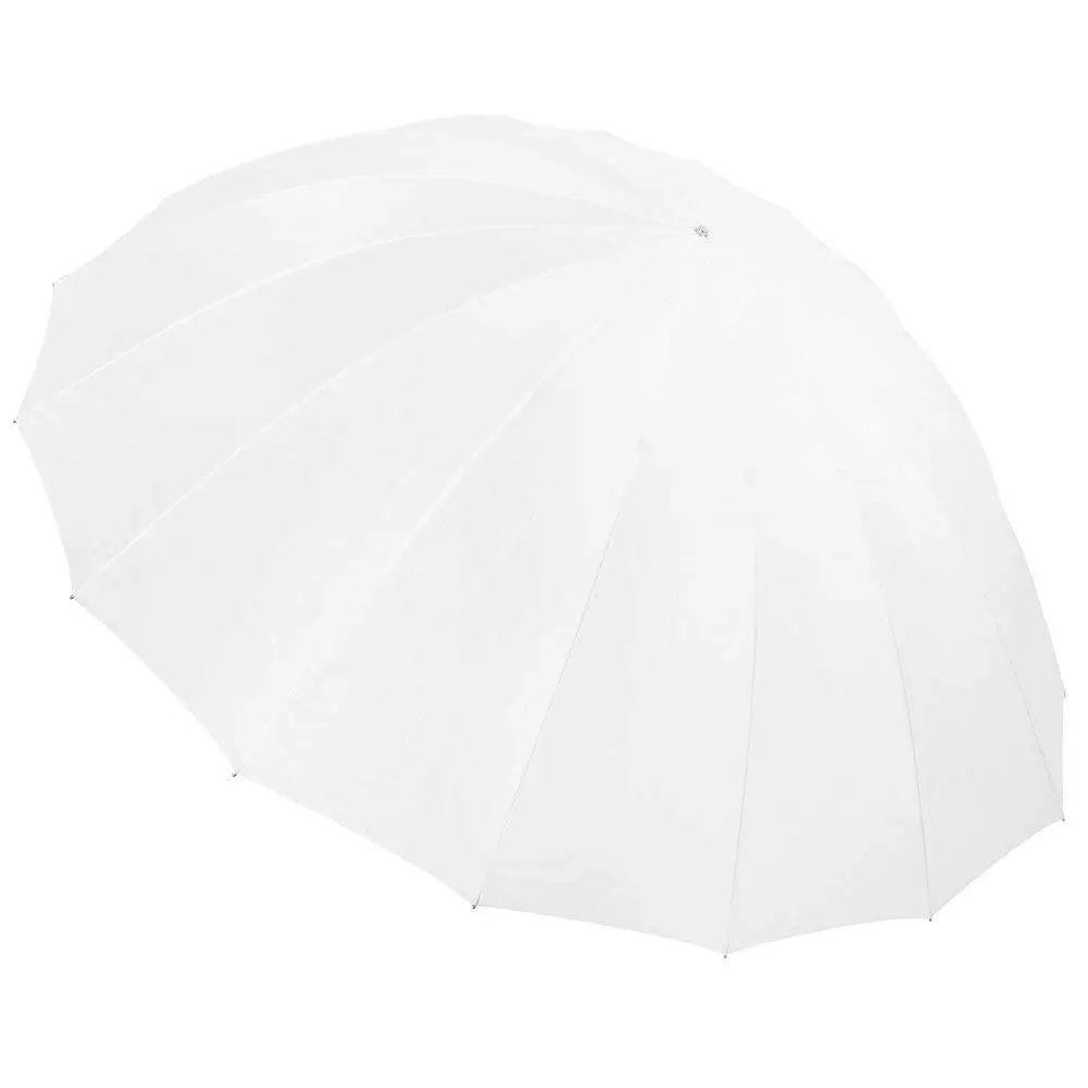 72/185cm White Diffusion Parabolic Umbrella 16 Fiberglass Rib 7mm Shaft, includes Portable Carrying Bag