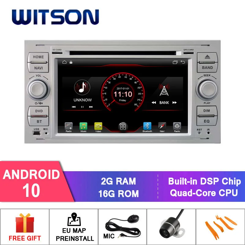 Автомагнитола WITSON на Android 10 с DVD-навигацией для FORD FOCUS встроенный модуль Wi-Fi 1080P HD