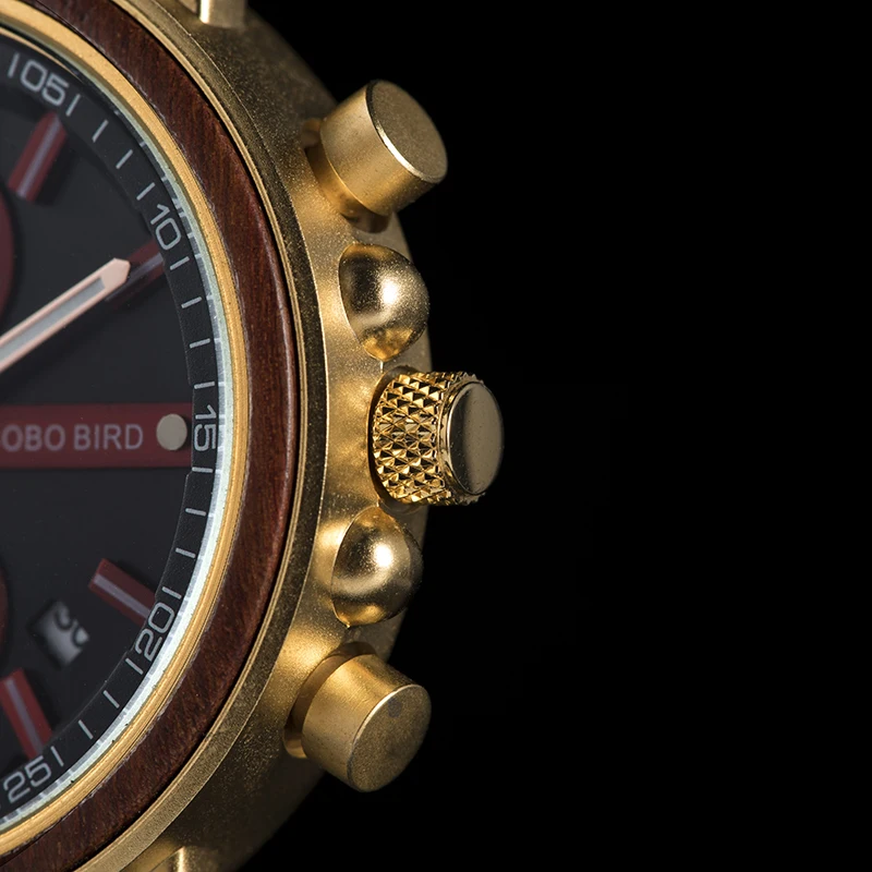 Часы relojes homb BOBOBIRD мужские деревянные персонализированные военные секундомеры с