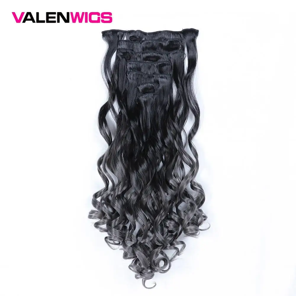 Волнистые синтетические волосы для наращивания Valenwigs 7 шт./компл. 22 &quot130 г