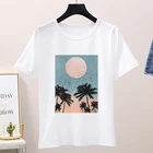 Креативная Летняя женская футболка, уличная одежда, повседневные женские футболки в стиле 90-х, топы, модная одежда в Корейском стиле с мультяшным принтом, женская футболка