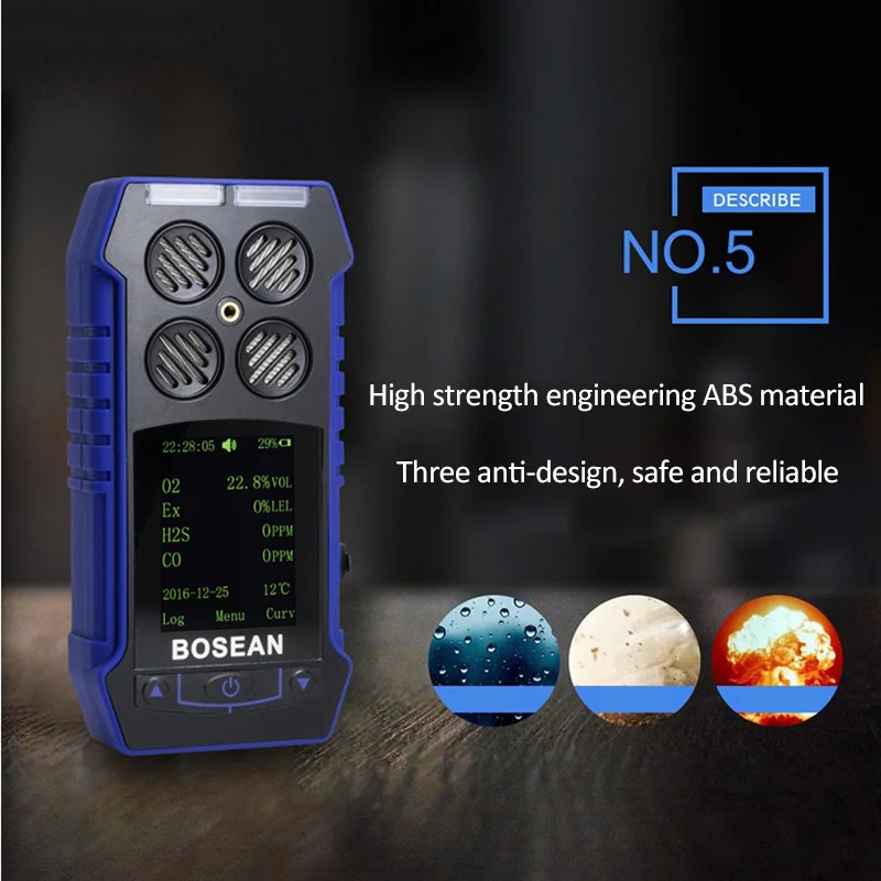

Portable Gas Detector Carbon Dioxide 4 In 1 VOC O2 EX CO2 Flammable Gas Analyzer Monitor Toxic Harmful Gas Detector Custom