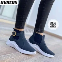 womens winter sneakers new autumn high top vulcanize shoes women platfrom wedges shoes buckle chunky sneakers female shoes