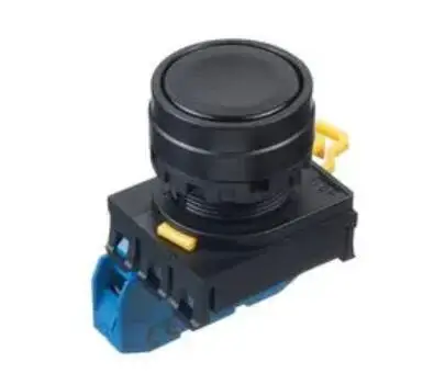 YW1B-M1E10B 22 мм | 1NO черный PB переключатель, SPST-NO, 10A, 120VAC, винт