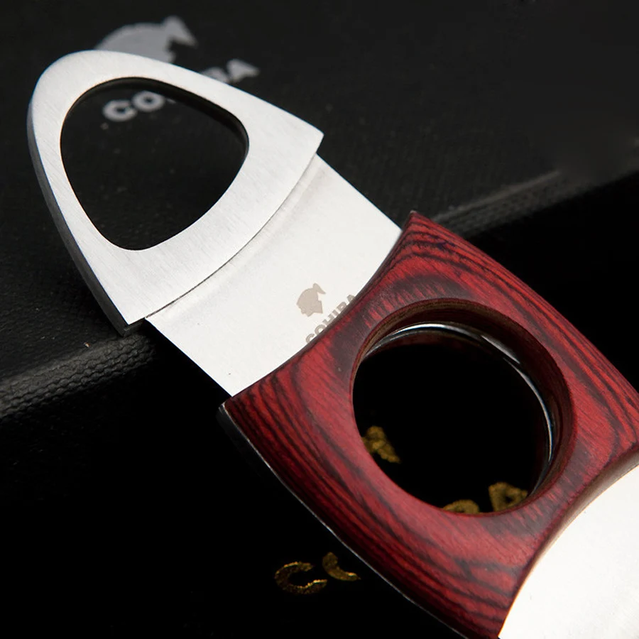 Новый COHIBA двойной нож из нержавеющей стали острый для сигар Карманный гаджет Zigarre