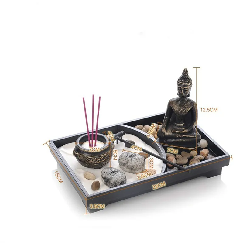 Пластиковая статуя Будды дзен медитация спокойный расслабляющий Декор набор