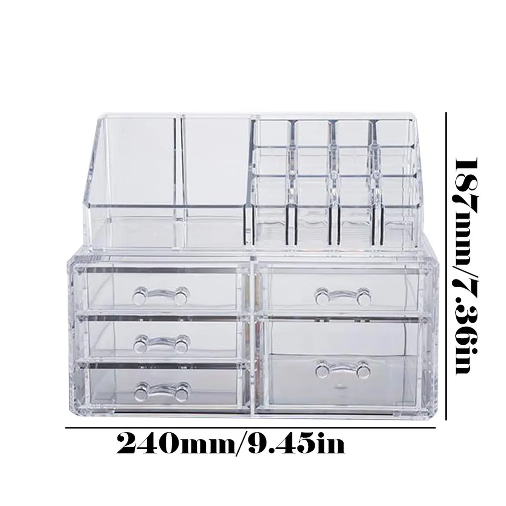 

Best Selling Large Jewelry Box Drawers Acrylic Cosmetic Organizer Glossy Makeup Organizer Drawers Organizer Free Shipping
