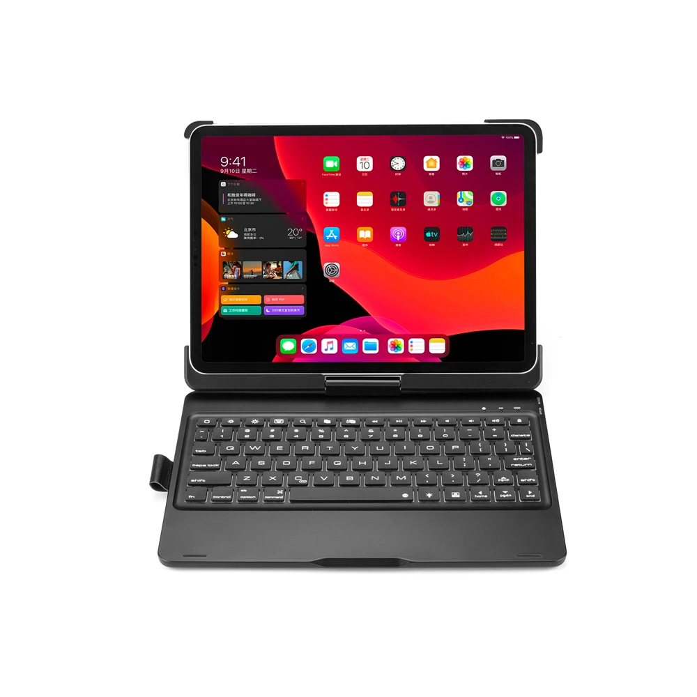 Для iPad Pro 12 9 2020 Bluetooth клавиатура чехол 7 цветов с подсветкой планшет 360 °