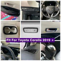 dashboard air ac gear knob lights control panel cover trim for toyota corolla 2019 2022 abs carbon fiber interior refit kit