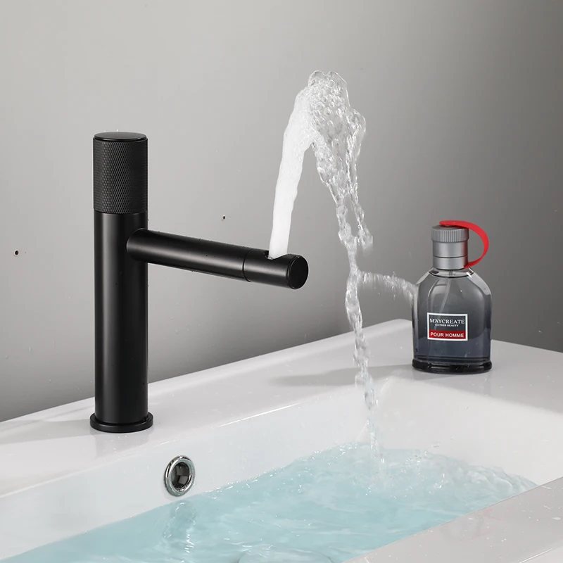 Новый черный вращающийся смеситель SYNCHRO из меди для ванной комнаты раковина с