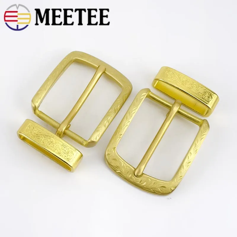 Meetee 40 мм латунная пряжка для ремня мужские пряжки 38-39 ручная работа d-пряжка