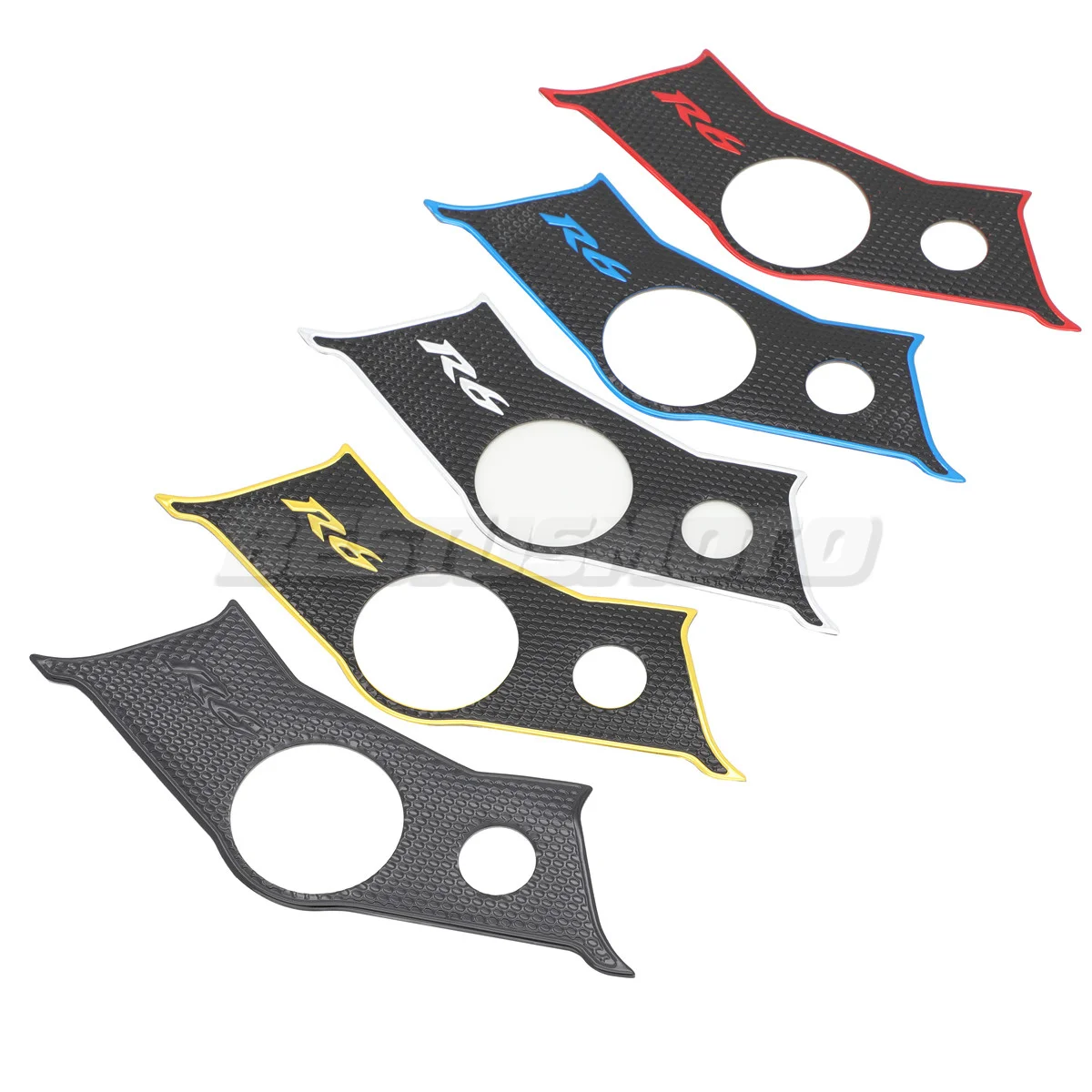Motorcycle Decal Pad Triple Tree Top Clamp Upper Front End Waterproof Sticker For Yamaha YZF600 YZF-R6 YZF R6 2003 2004 2005