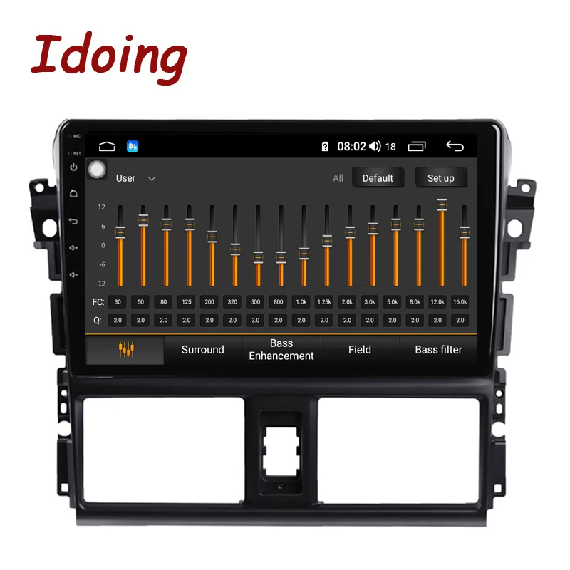 Автомагнитола Idoing 10 2 дюйма 4 Гб + 64 ГБ 5D Восьмиядерный процессор 1 Din Android
