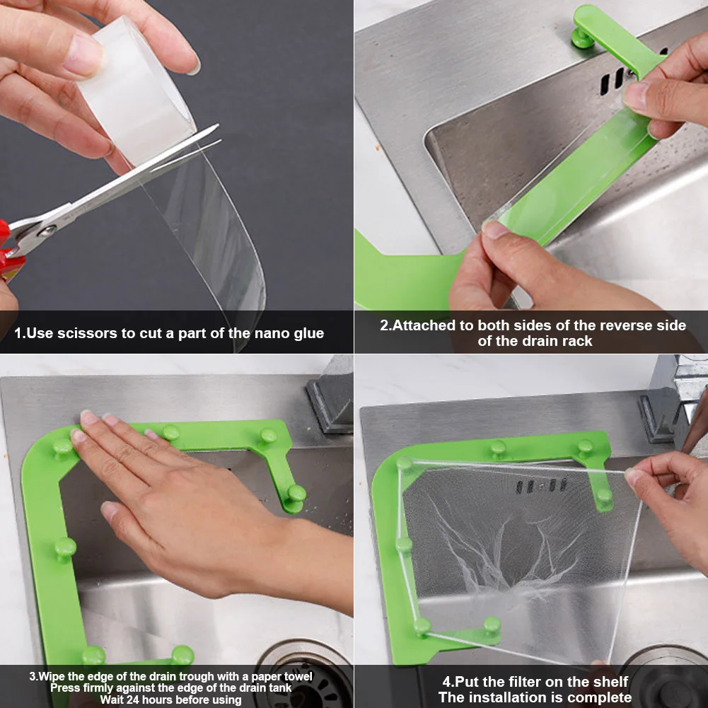 

Triangle Filter Tri-Holder With 50pcs Disposable Mesh Bag Kitchen Sink Strainer Mesh Garbage Bag For Kitchen Waste Dropshipping