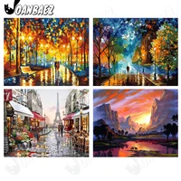 diamond painting colorful oil painting city 5ddiy wall art architectural landscape stickers diamond embroidery modern home decor