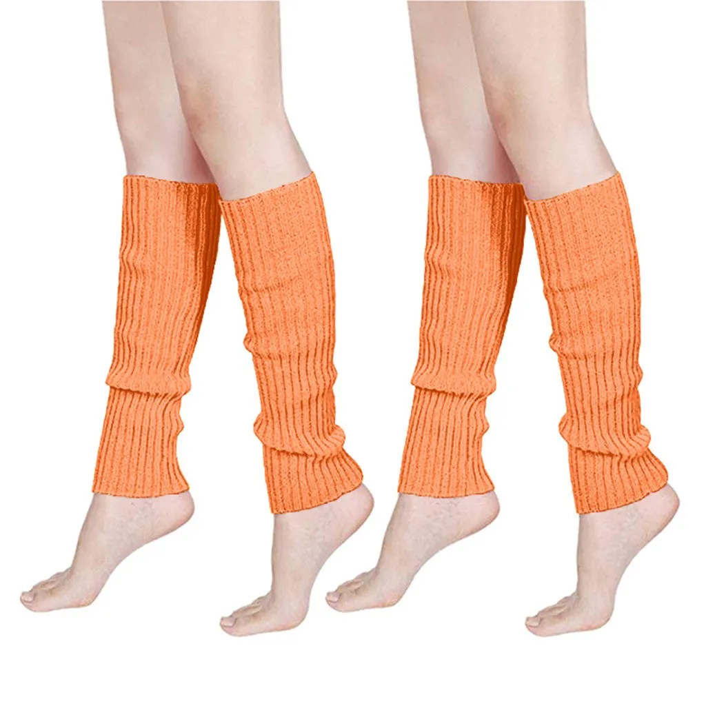 Женские носки для фитнеса с флуоресцентными цветными полосками манжетами теплые