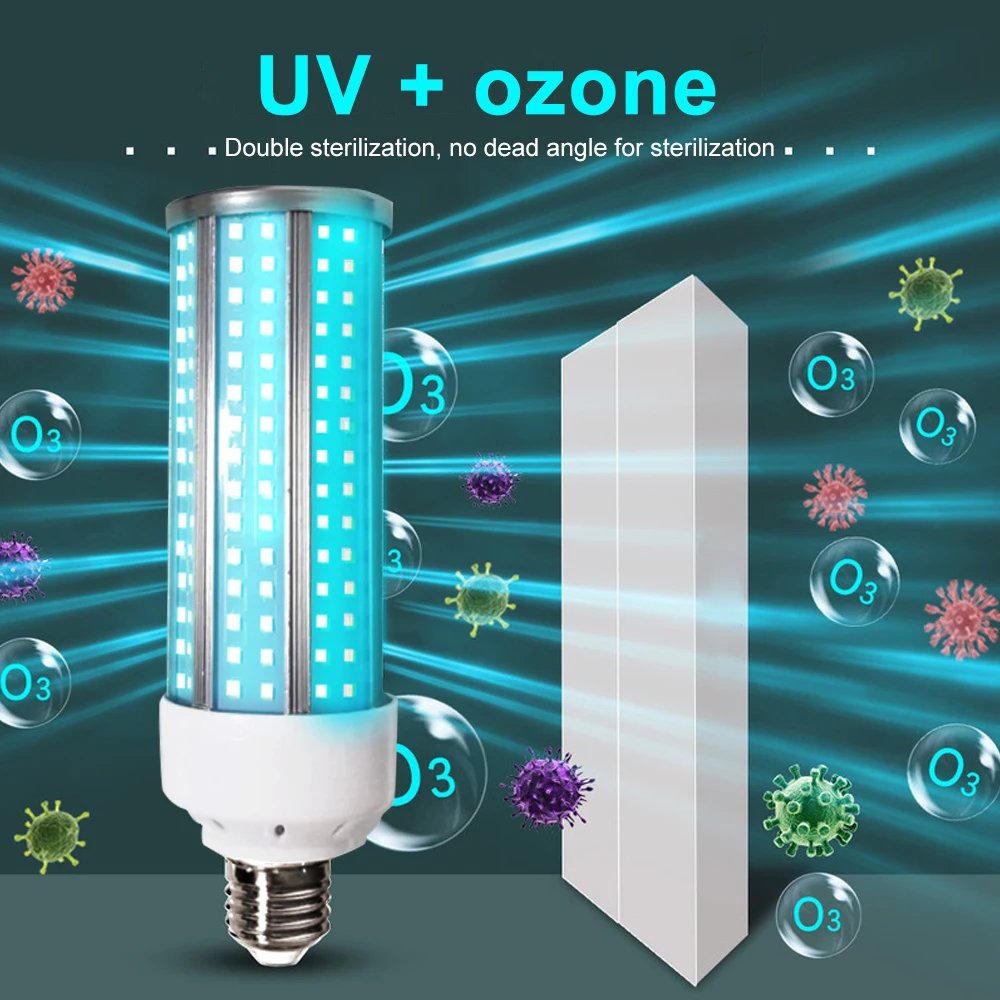 E27 LED 60 Вт УФ бактерицидная лампа UVC ультрафиолетовая кукурузная дезинфекция