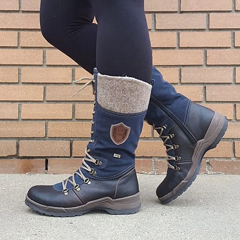 

2021 Fall Fashion New Korean Style Large Size Snow Boots In Tube Martin Cavalier Women's Boots Womens Platform Heels